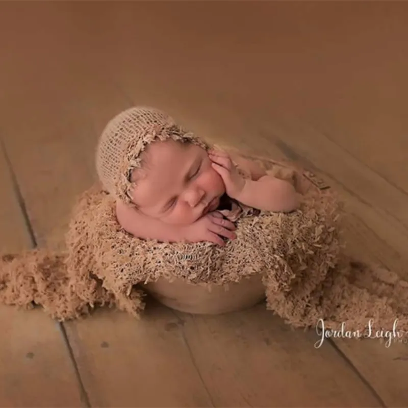 Newborn photography props,Handmade lace stretch wrap for baby photography props