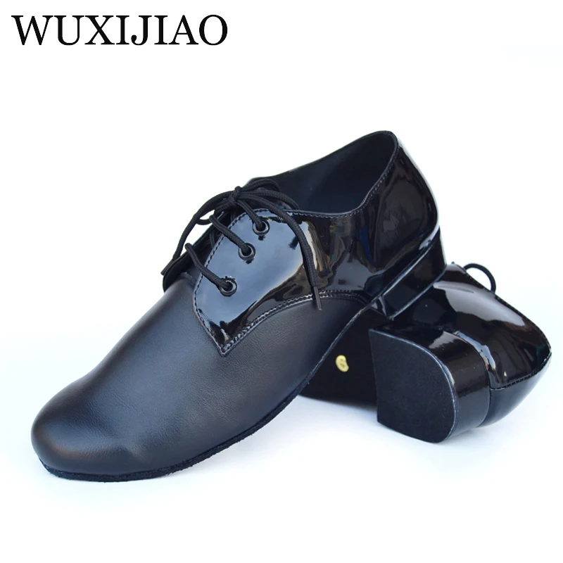 WUXIJIAO Real leather + PU men tango wedding shoes modern shoes ballroom dancing shoes can be customized size