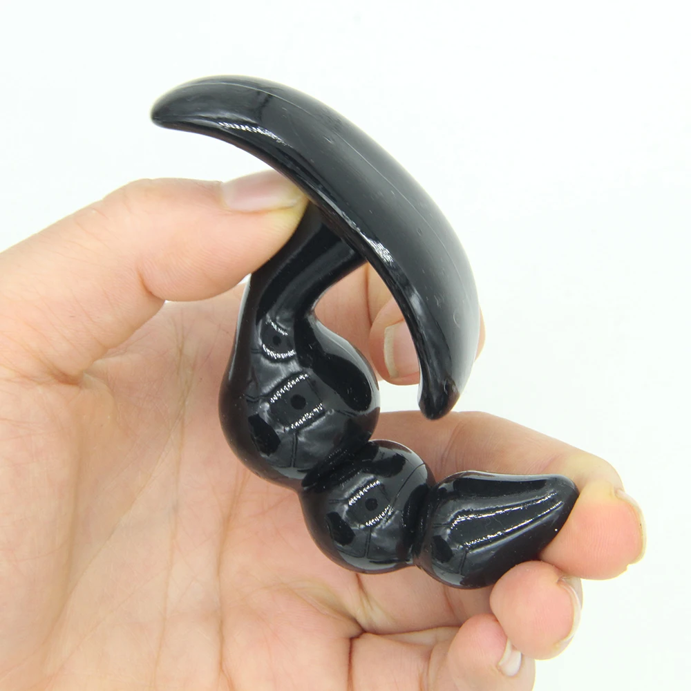 Dingye Black Anal Sex Toys Silicone Anal Beads Anal Plug Silicone Sex Products Anal Sex Plug For Beginner