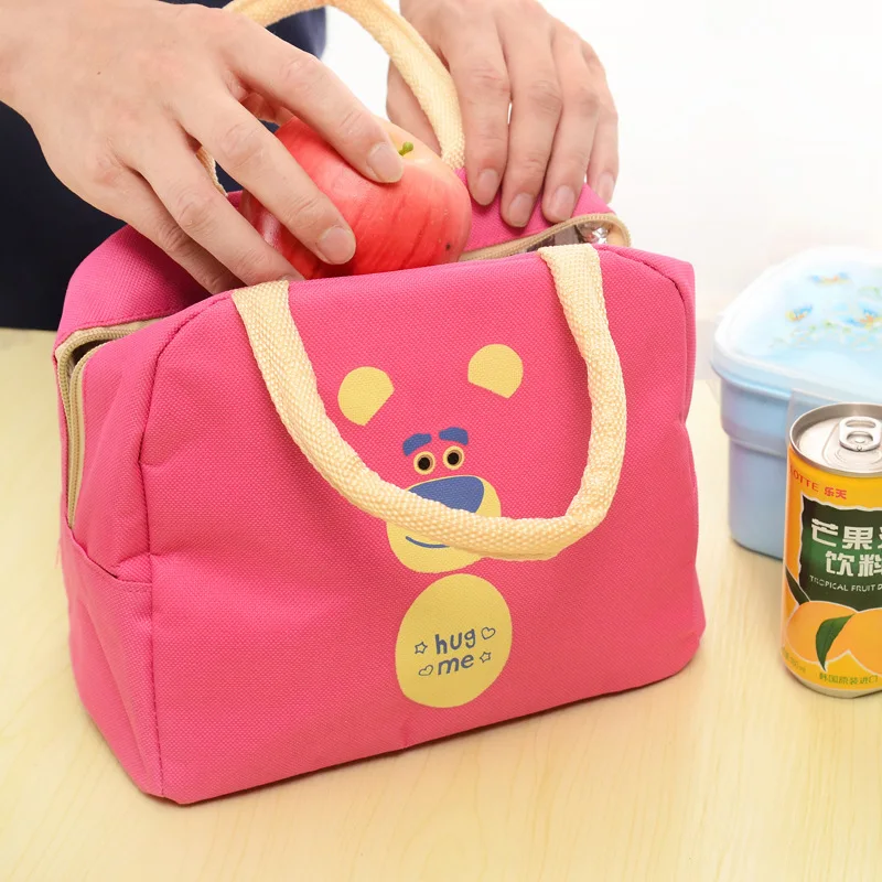 women bag Print Child Oxford Thermal Lunch Box Bags Teenage Girls Boys Picnic Insulated Cooler Bag Storage Tote Cartoon Duck