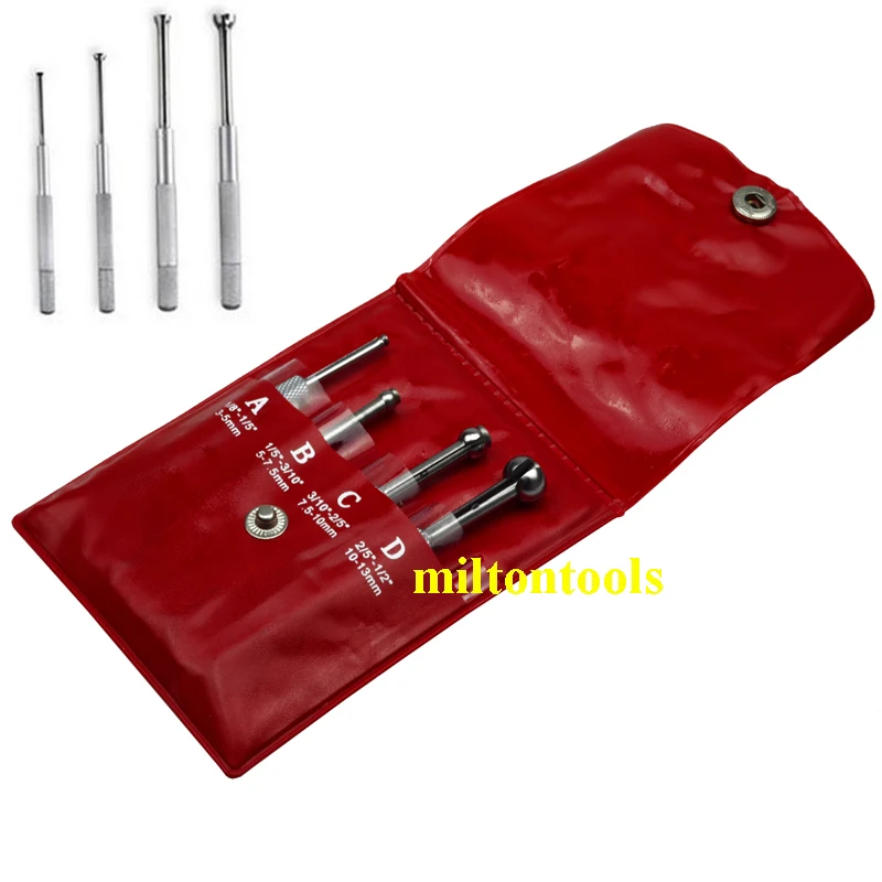 Jauge Pour Petits Trous 3-13 Mm - 4 Jauges Intérieures En Acier, Pour Mesure Précise Avec Micromètre