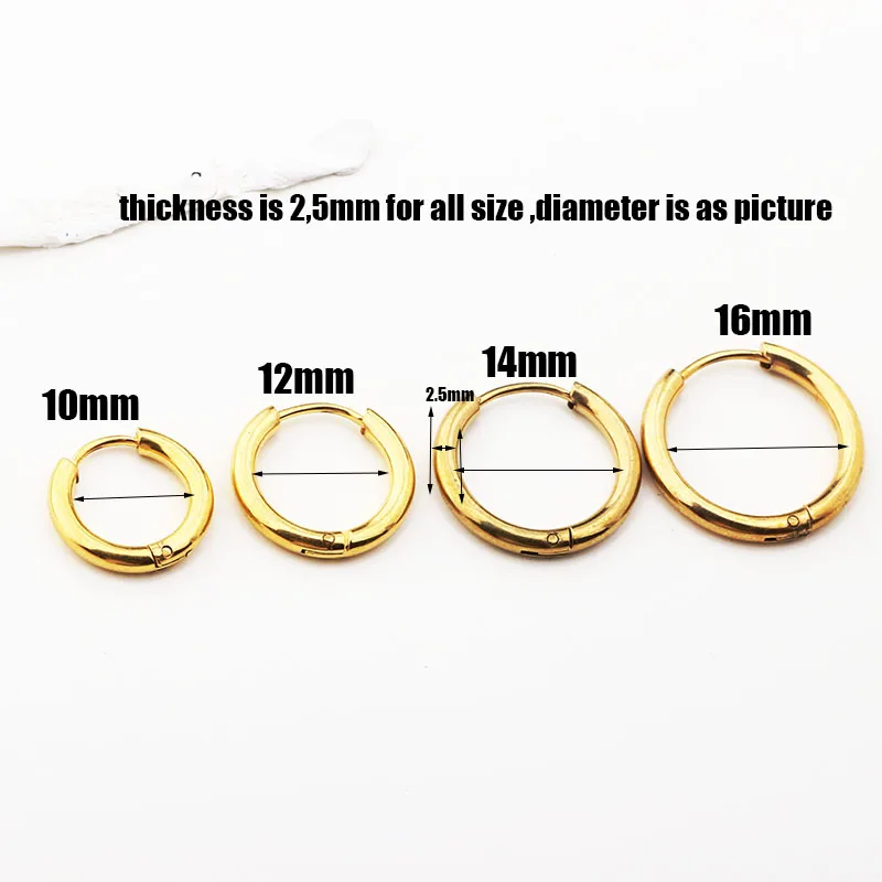 TIANCI FBYJS Punk Stainless Steel Hoop Earrings Huggie Simple Style Hoop Earring Circle Fashion Earrings for Women Man Jewelry