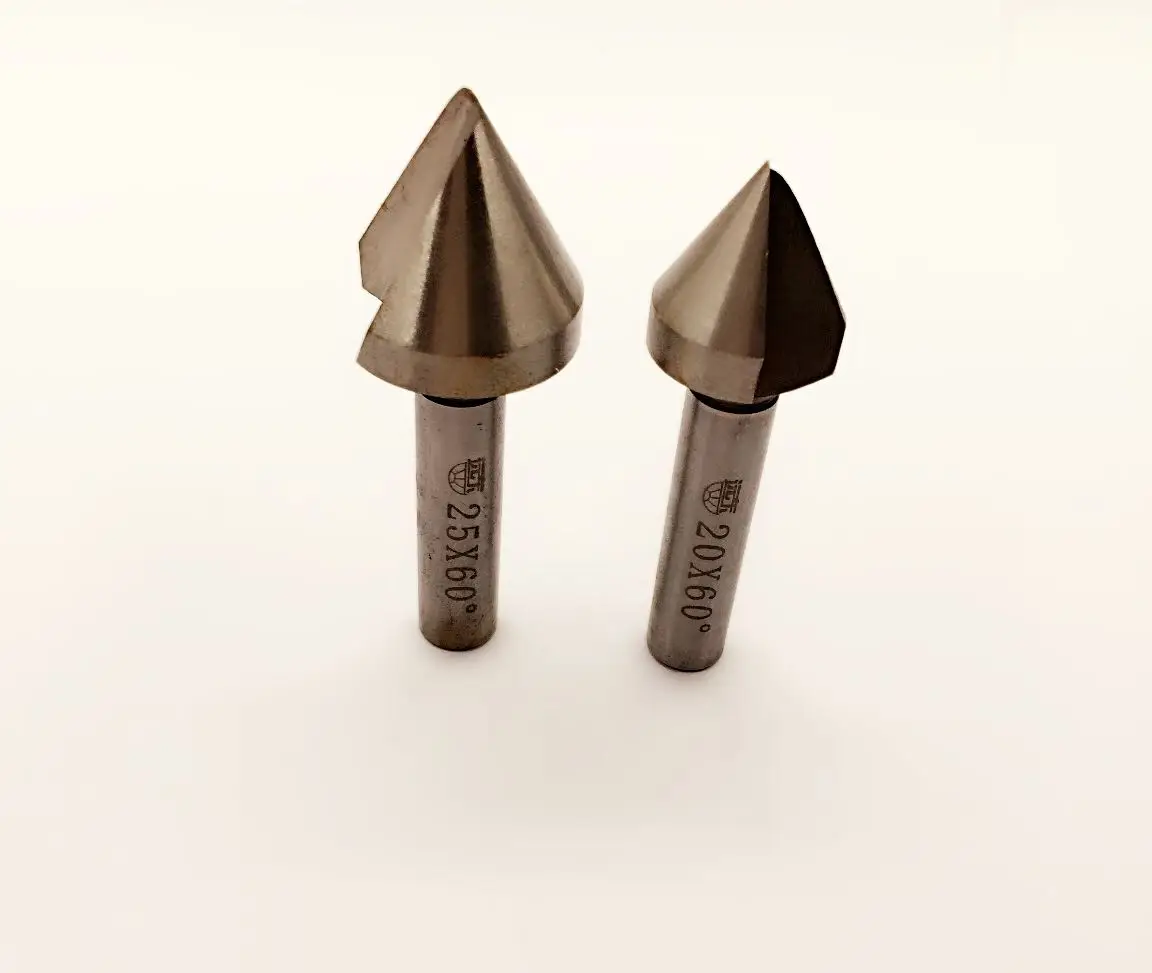 14mm 16.5mm 18mm 20.5mmเหล็กความเร็วสูงHSS 60 90 องศาเดียวสามขอบขลุ่ยchamfer CUTTER Millเจาะบิต