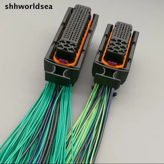 shhworldsea car 40P+81P engine wiring harness plug / 121P  121 PIN 1J0 906 385C  038 906 379B computer board  wiring harness