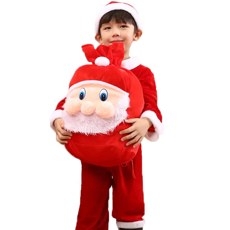 2 4 6 8 10 Years Christmas Costume Boys Girls Santa Claus Red Dress With Cloak Kids Children Clothing Girl's Clothes