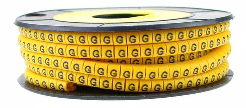 500pcs/Lot EC-0 EC-1 EC-2 EC-3 1.5mm2 Q-Z QRSTUVWXYZ English Letter Flexible Print Sleeve Tube Label Network Wire Cable Marker