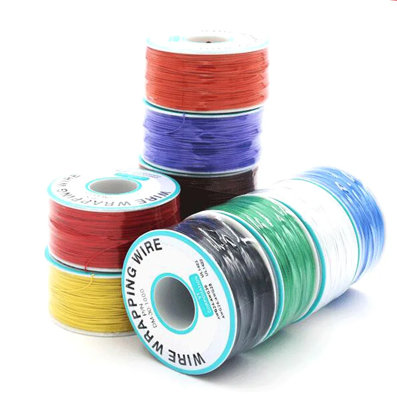 Wrapping Wire 200 Meters AWG30 Cable OK Wire Jumper Wire Tinned Copper Solid PVC Insulation  For Laptop Motherboard PCB Solder