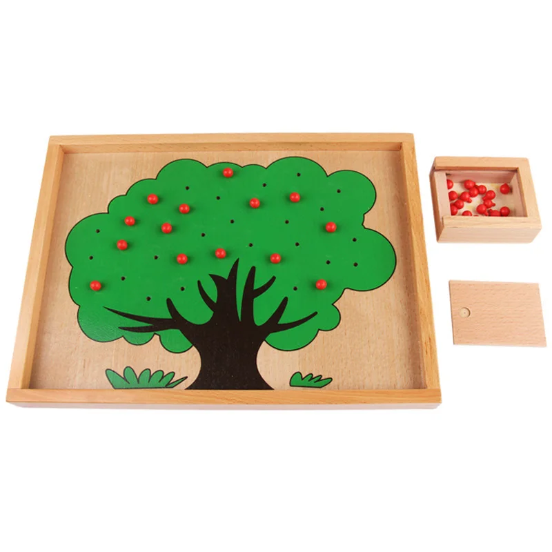 

Montessori Mathematics 3-6 years old children learn to add kindergarten puzzle number pairing baby arithmetic number apple toys