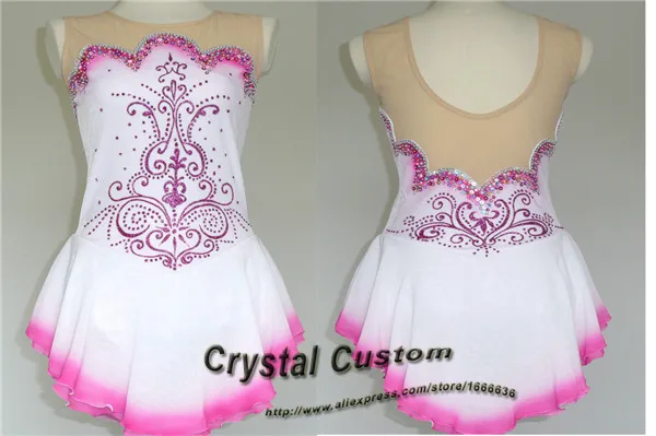 

Custom Ice Figure Skating Dress For Kids Fashion New Brand Competition Figure Skating Dresses Crystal DR3650