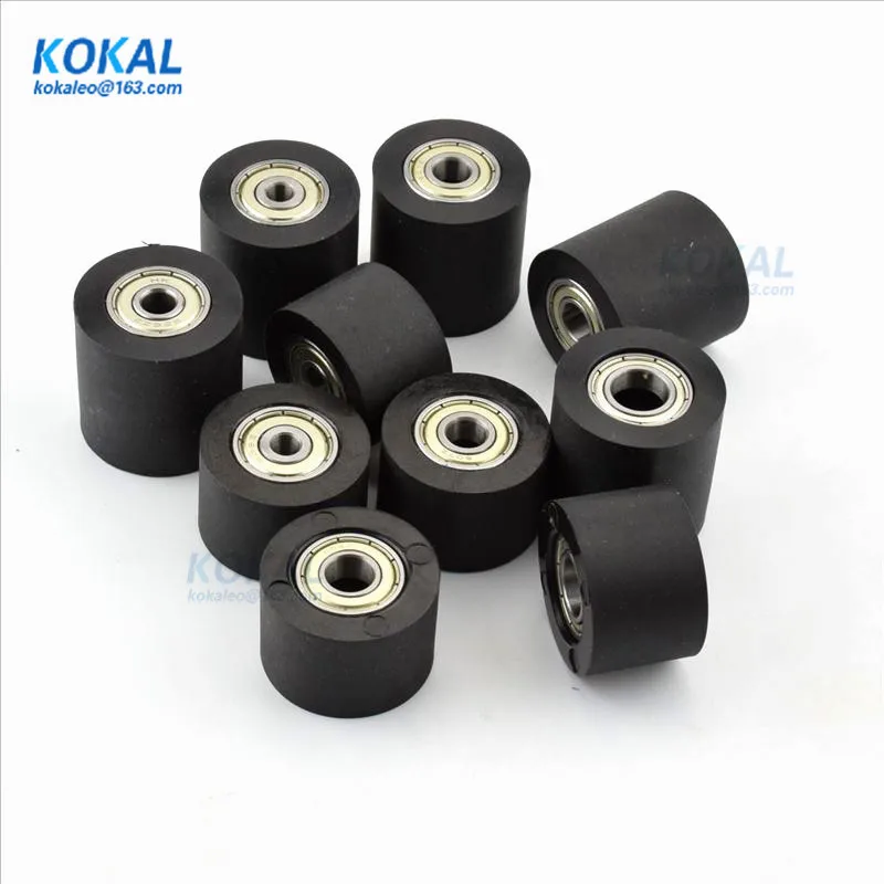 [PUT] TPU PU Rubber soft 626zz 626z double ball bearing guid rail driving medium wheel pulleys PU sliding bearing 30/35/40/46mm