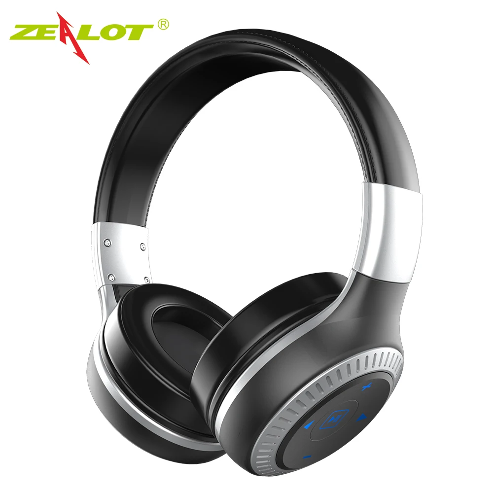 ZEALOT B20 Wireless Bluetooth Headset with HD Sound Bass Stereo over the ear Headphone with Mic Earphone for iPhone Android