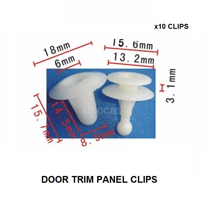 x10 For Toyota(67771-01010) /For Mazda(9927-40-825) Door Trim Panel Retainer Clips Fastener For Isuzu (89422649) NEW