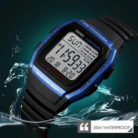 Men's Waterproof Sports Digital LED Watch Skmei