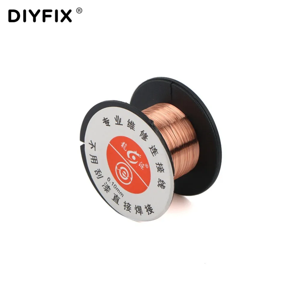 DIYFIX 5 Pcs 0.1mm PCB Link Wire filo di saldatura in rame Jump Line PCB saldatura strumenti di riparazione per iPhone Samsung strumenti di manutenzione
