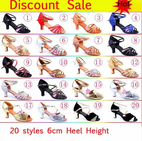 New 2017 Satin/PU Girls Ladies Women\'s Tango Salsa Dance Ballroom Latin Dance Shoes 6cm Heels