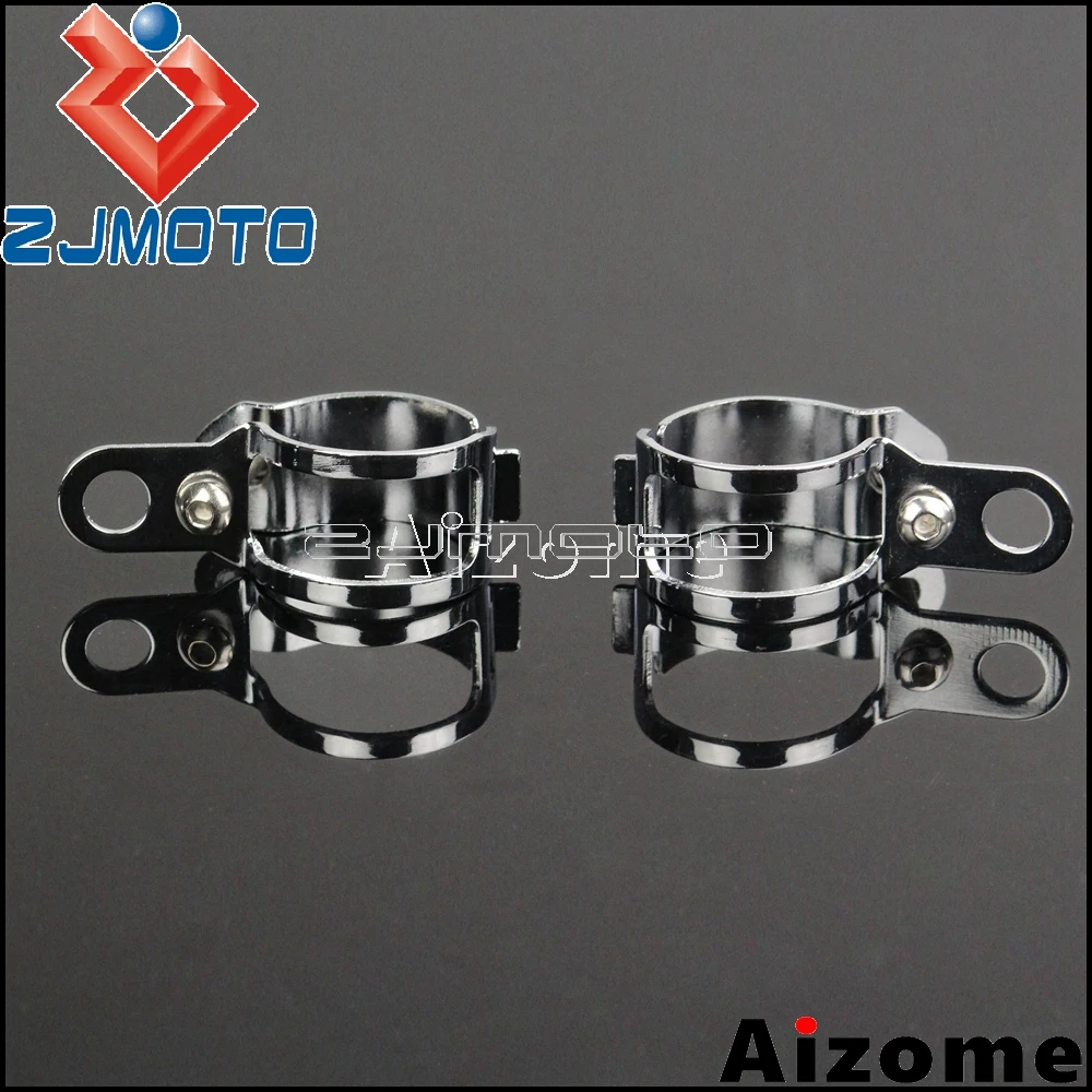 Steel Turn Signal Light Fog Lamp Auxiliary Mount Brackets 27-36mm Forks Universal For Harley Honda Yamaha Kawasaki DUCATI