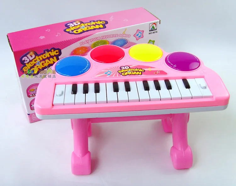 2017 New Electronic OrganToy 3D Colorful Flashing Lights Music Keyboard with Foot Multi-purpose Song early education instrument