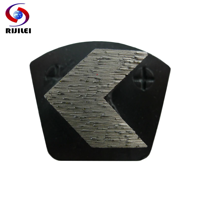 RIJILE 12 PCS/Set Trapezoid Redi-Lock Diamond Grinding Disk For Concrete Floor Grinding Pad Shoes Marble Polishing Plate P20B