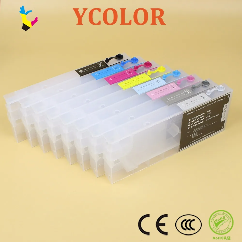 4880 4800 4000 7600 9600 Ink Cartridge With Reset Chip For Epson Stylus Pro 4880 Ink Tank Cartridge 300ml