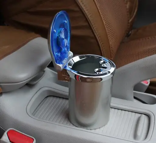 Car Ashtray Auto Travel Cigarette Ash Holder Cup Fashion Led Car Ashtray Portable Car Accessories