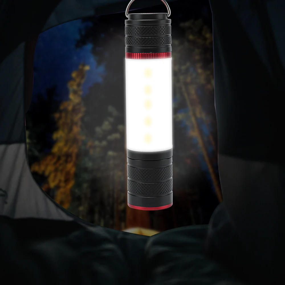 Imagem -04 - Boruit-cob Led Zoomable Lanterna com Gancho Magnético Lanterna de Acampamento Impermeável Vermelho e Azul Luz de Advertência 1000lm