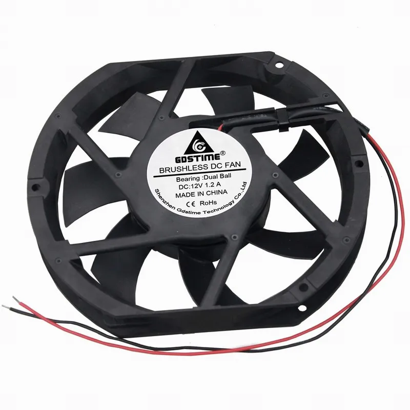 New Gdstime 1 Piece DC 12V Dual Ball 175mm*150mm*25mm 17525B Computer Case Cooling Fan 175mm x 25mm