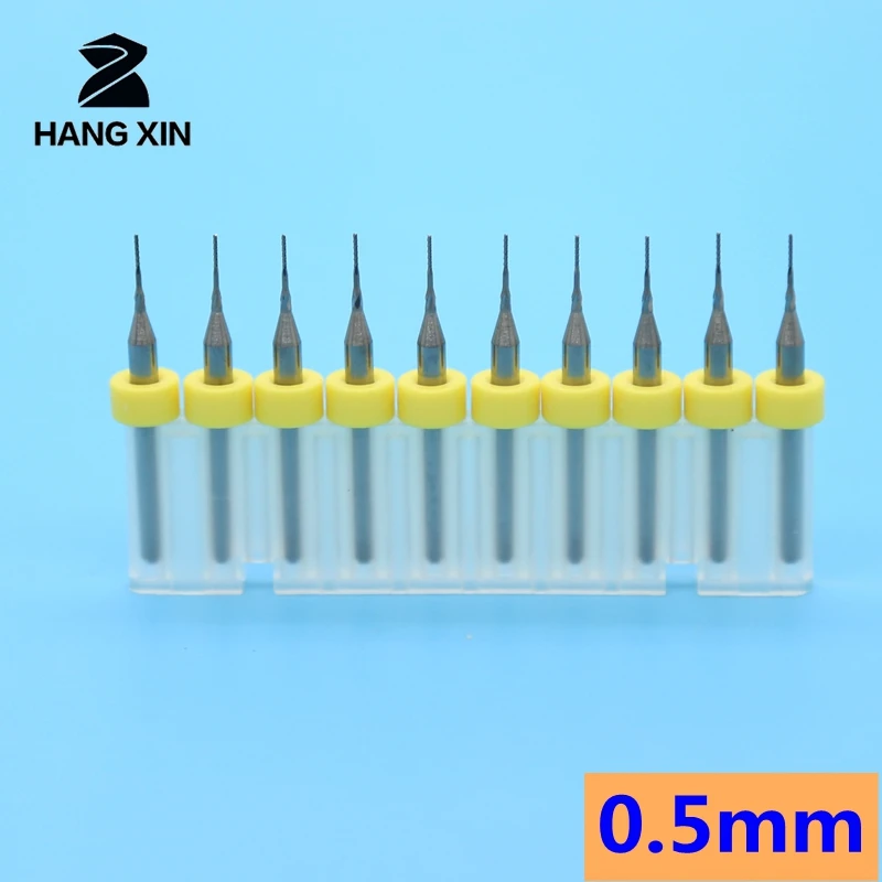 

10pcs 0.5mm Diameter CNC End Mill Cutter Mini PCB Carbide Router Bits Kit Set For Milling Tools Woodworking cutter