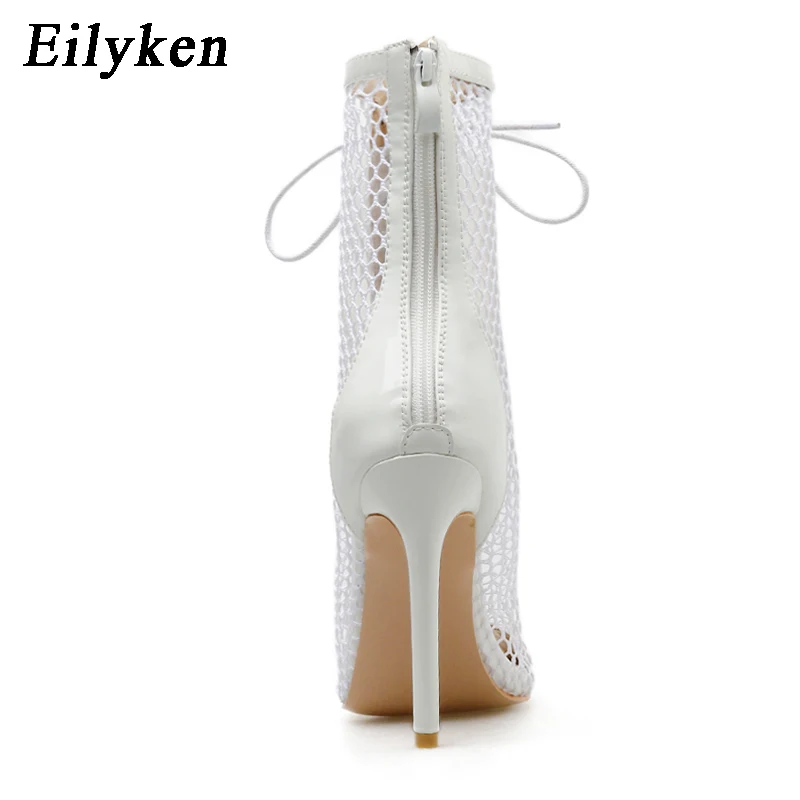 Eilyken High Quality Gladiator Stiletto Heel Women Boot Sandals Peep Toe Cross-tied Lace-Up Sexy Hollow Out Pumps Shoes