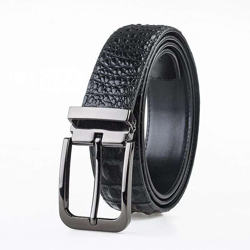 New Men leather belt high quality Alloy pin buckle belt Business affairs Men high quality casual solid color belt