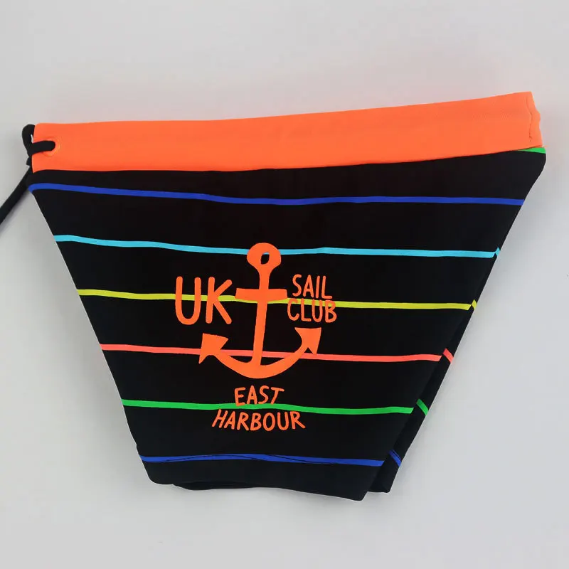 New  Summer Boy Trunks For Swimming Nylon Striped Bathing Suit Children Swim Shorts Baby Boys Beach Swimwear Kids Clothing