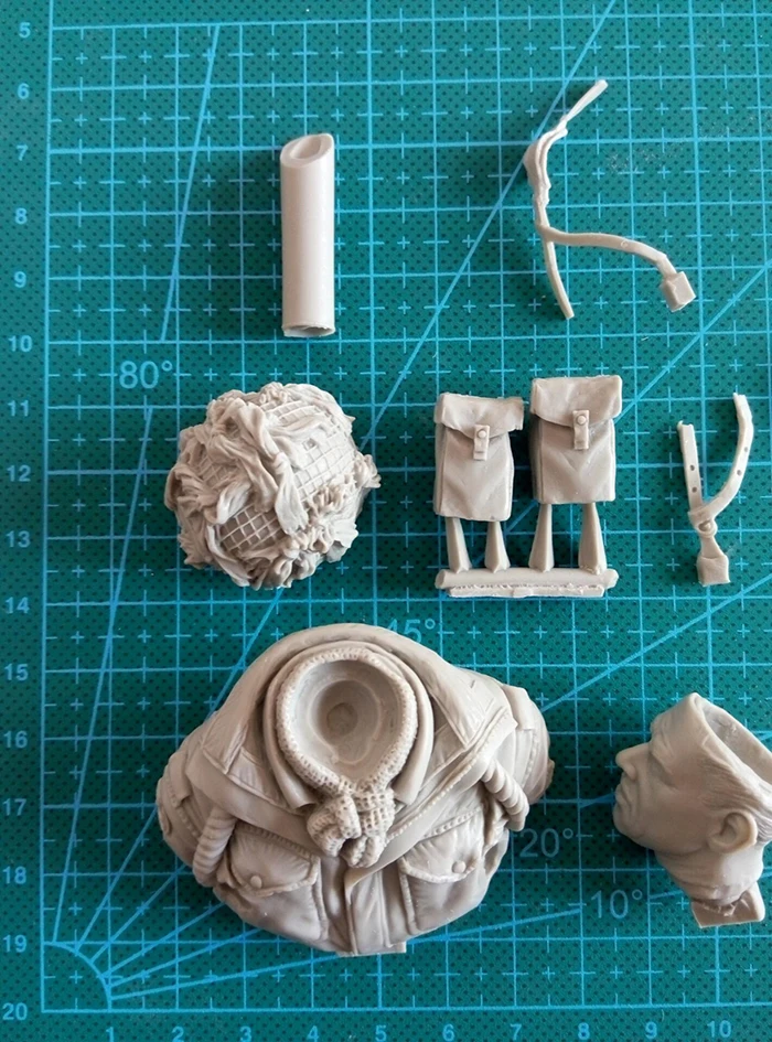 Unpainted Kit  1/10 British Paratrooper Bust  Historical Uncolor Figure Resin  Kit model