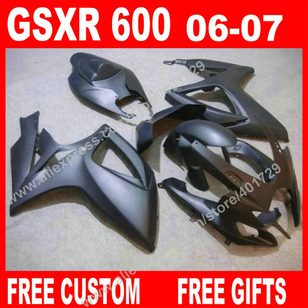 Flat gray Fairings for 2006 2007 SUZUKI GSXR 600 750 K6 K7 GSXR600 GSXR750 kit bodywork KO82