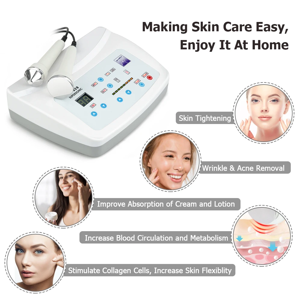 Ultrasonic Facial Skin Care Freckle Removal High Frequency Facial Lifting Anti Aging Facial Ultrasonic Beauty Machine