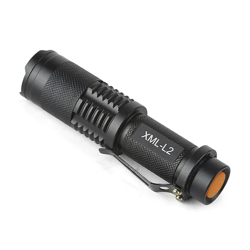 Imagem -03 - Conjuntos de Anjoet Táticas Lanterna Zoom Cree Xml-l2 Led ao ar Livre Tocha Modo 8000 Lumens Uso à Prova Impermeável Água 18650 Bateria Recarregável