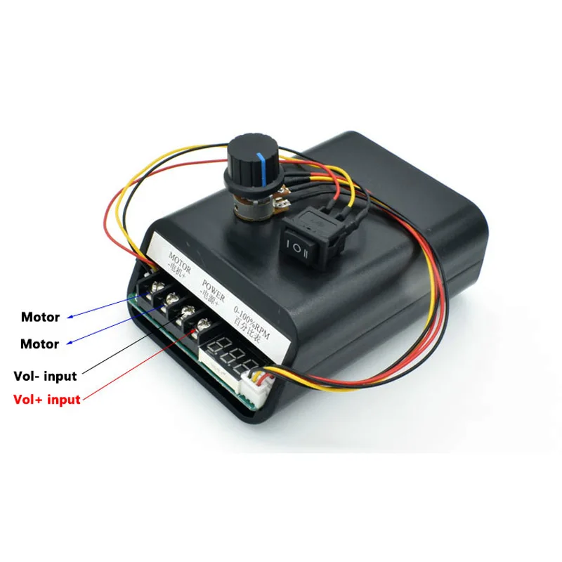 PWM stejnosměrný motorový rychlost regulátor maxi 60A CW CCW  digitální displej 0~100% nastavitelný pohon modul vstupní 10V~55V