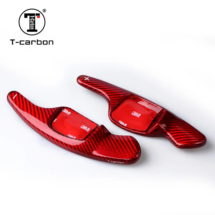 Car Real Carbon Fiber Steering Wheel Paddle Shifter Extension For Volkswagen Tiguan Lamando Touran B8 Teramont Phideon CC 2019