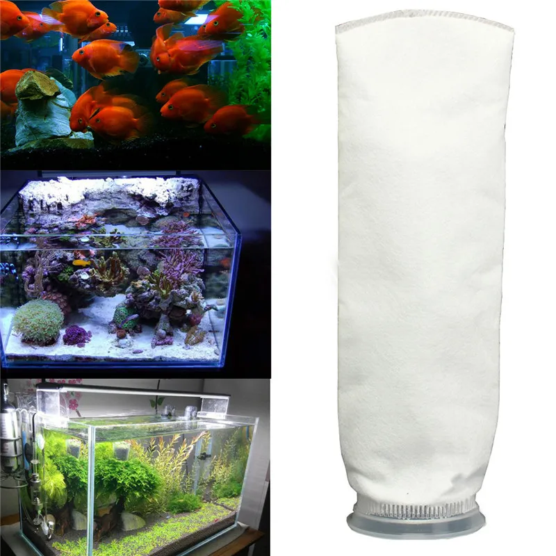 

150,200um Fish Tank Micron Filter Sock Aquarium Marine Sump Dry Wet Separation Filter Bag Used With Holder Bracket Hanging