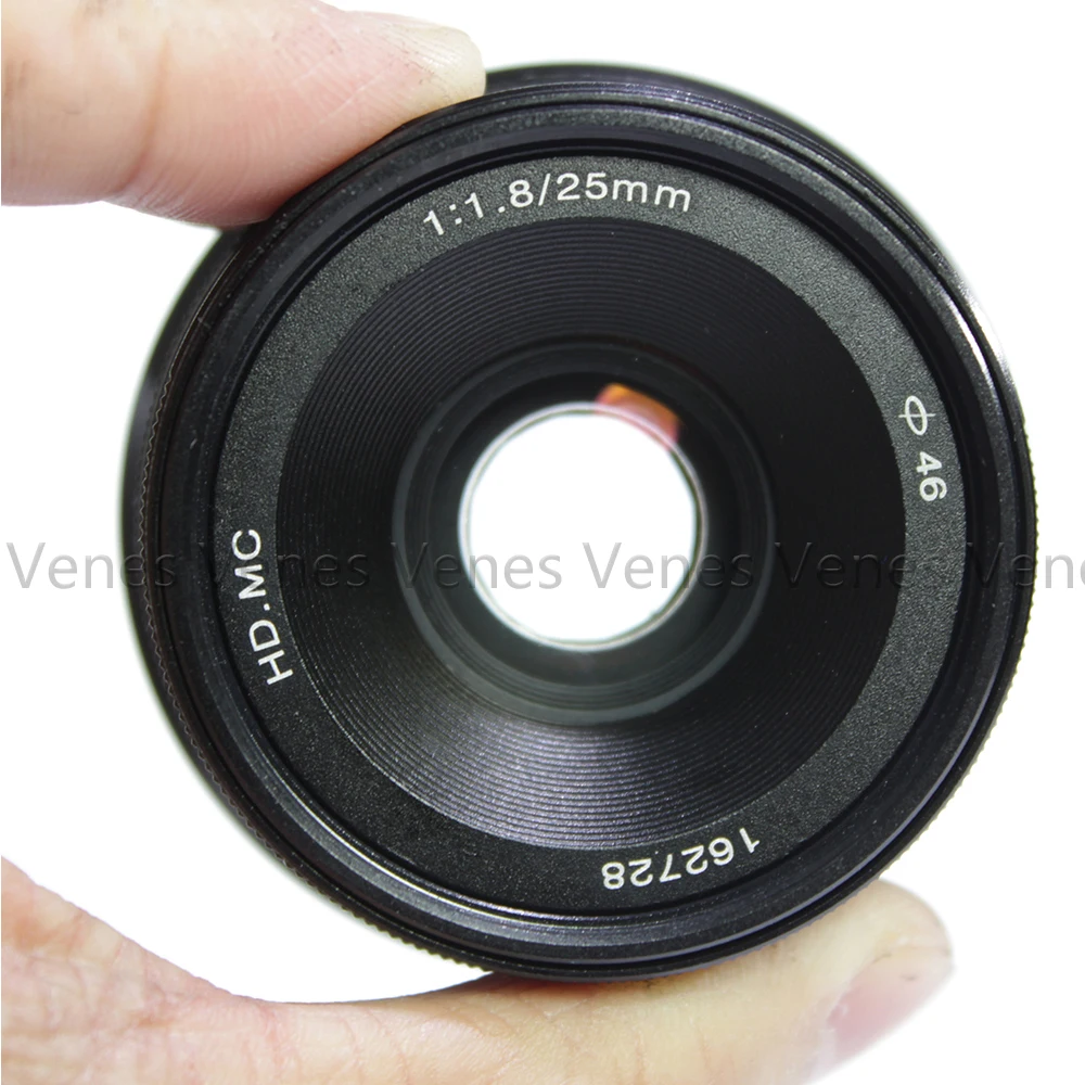 Venes 25mm F1.8 HD.MC Manual Focus Lens for Micro Four Thirds Micro 4/3 mount Cameras GX8 for Nex mount Cameras A6300