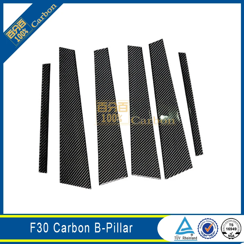 Carbon Fiber Window B & C Pillar Door Trim Slim Stick Car For BMW F30