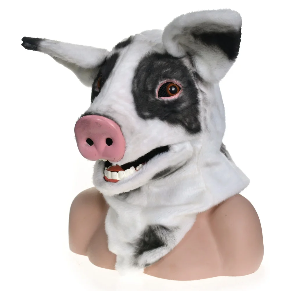 2022 HUITAI TIDE PLAY  HANDMADE MASKED BALL MOUTH MOVER MASKS SPOTTED PIG COSTUME-MASKS PARTY PROPS