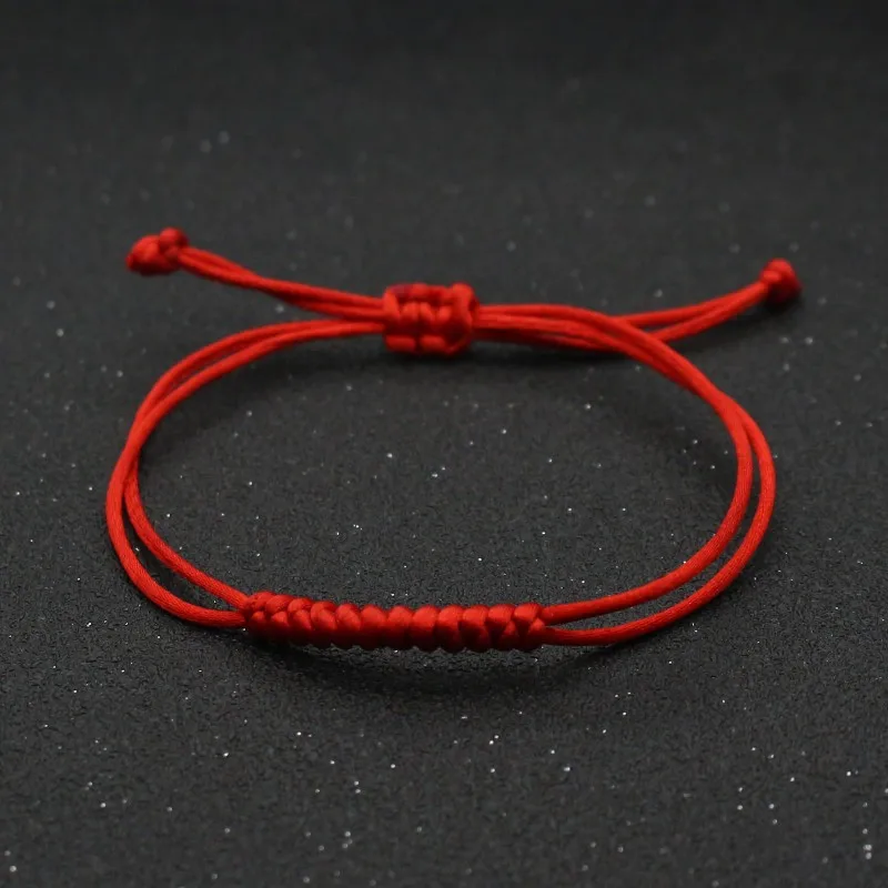 Lucky Red String Bracelet Simple Handmade Braid Adjustable King Kong Knot Charm Bracelets for Women Men Jewelry Couple Kids Gift