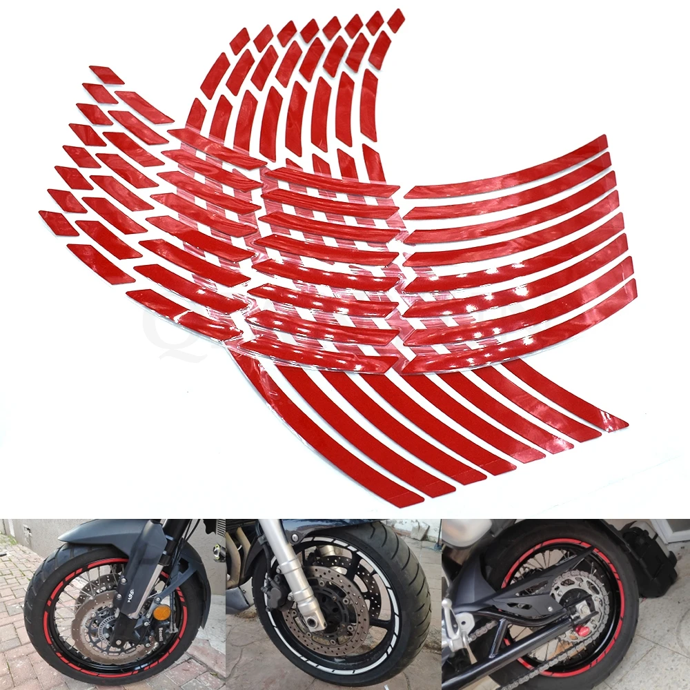 17-19 inch Universal motorcycle car tire sticker reflective rim tape decal for Honda CB919 CB1000R CBR600RR CBR900RR CBR929RR