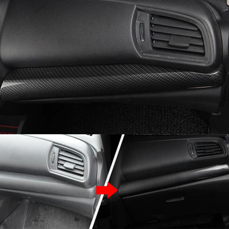 

ABS Carbon fiber Style For Honda FIT JAZZ car styling Co-pilot Seat Panel Cover Trim 2014 2015 2016 2017 2018 LHD Accessories