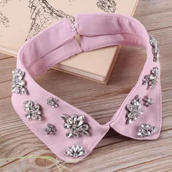fake false shirt collar rhinestone beaded detachable collars for women decorative choker collar wholesale apparel accessories