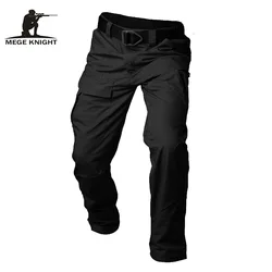 Mege-Calças táticas Ripstop masculinas, roupa de combate SWAT, carga casual militar, 4 estações com bolsos múltiplos, marca