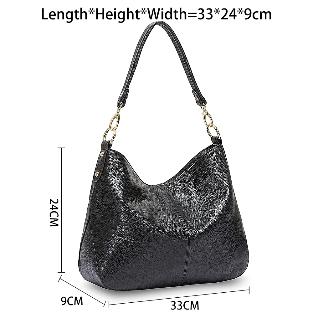 Zency 100% vera pelle qualità A + borsa A tracolla donna moda nera Messenger borsa A tracolla Lady Hobos Grey Tote Handbags