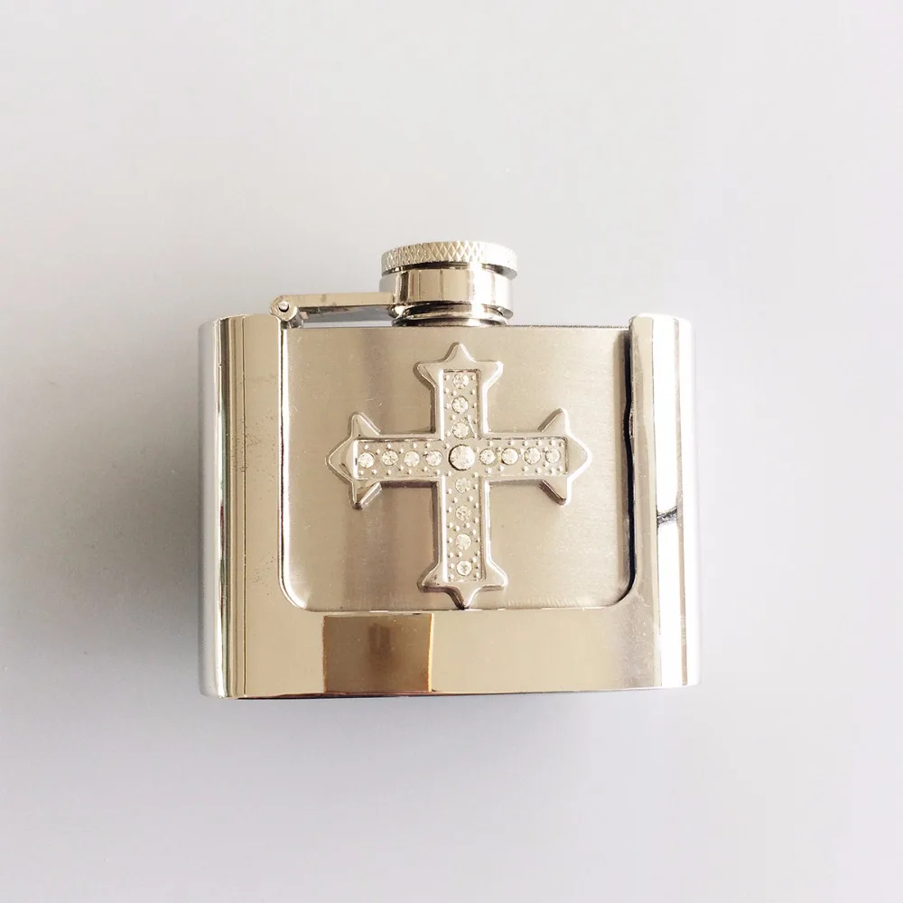 Retail Belt Men Belt Buckle Two oz Stainless Steel Flask Belt Buckle Free Shipping BUCKLE-FL-LT026