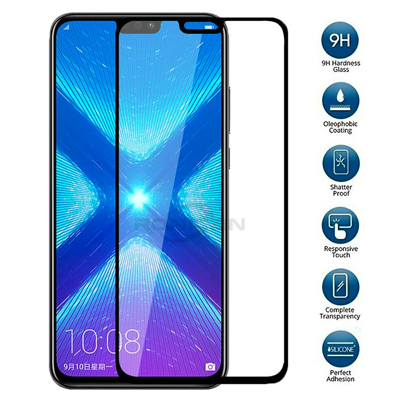 2Pcs Huawei Honor 8X Tempered Glass Original Full Cover Screen Protector for huawei honor 8x Glass Tempered Protective Film