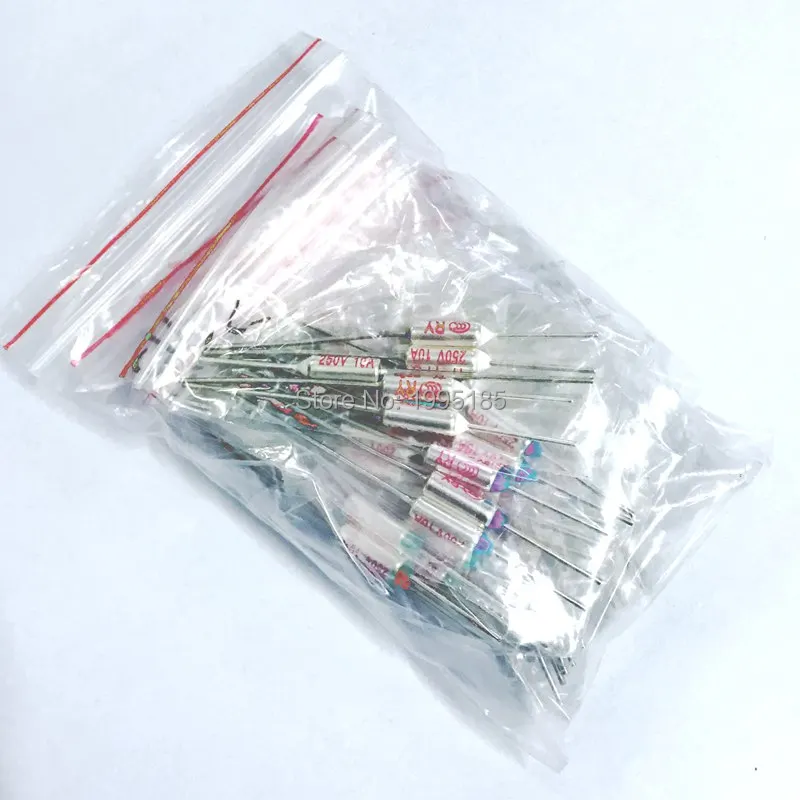 16 Values=80pcs Assortment Kit Thermal Fuse 10A 250V Thermal Cutoffs 73C degree - 240C Degree Temperature Fuse Switch RY-113 240