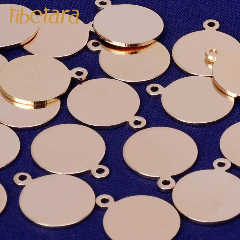 

20pcs Hand stamp initial charms brass Stamping Blanks Coin Disc Charm stamping blank About 12mm